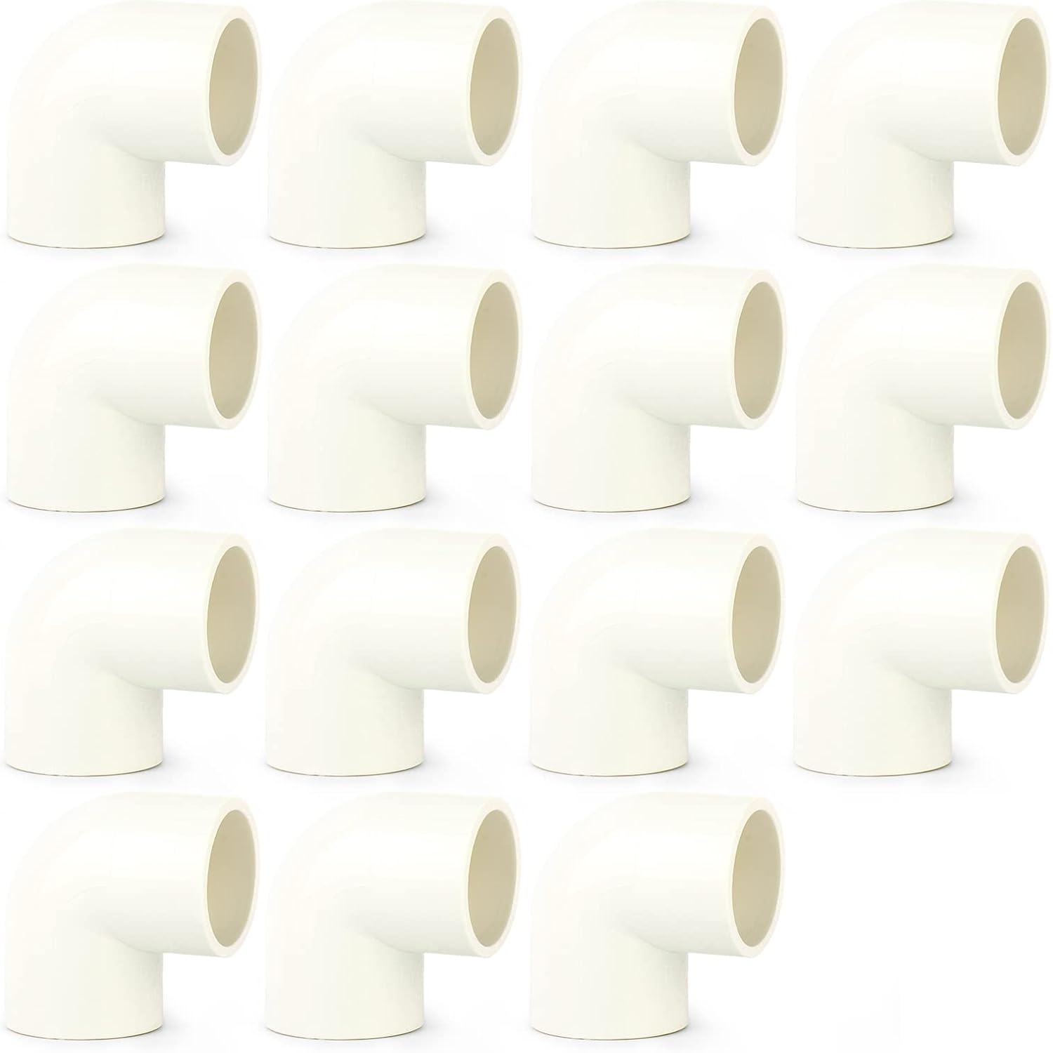 15 Stück 20 Mm Weiße Pvc-winkel-rohrverbinder, Wasserrohr-adapterkupplungen
