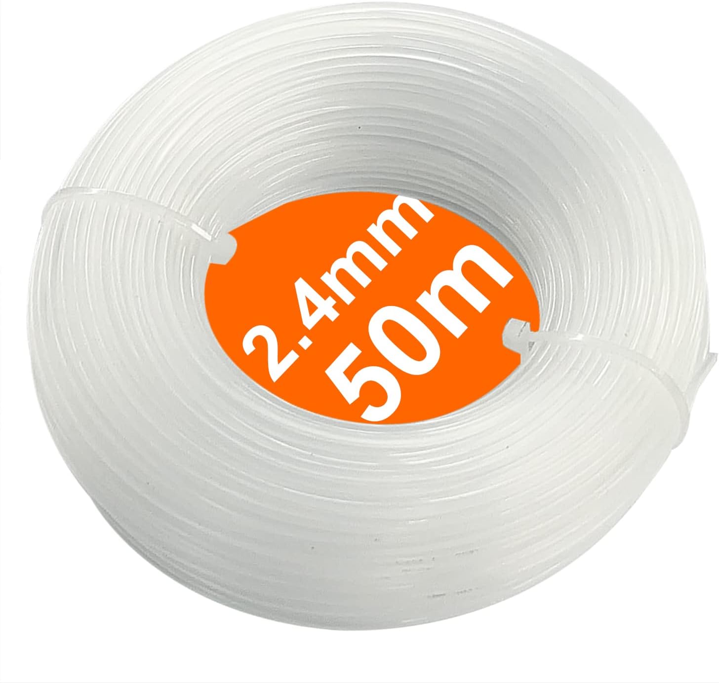 Flexible Nylon-trimmerschnur, 2,4 Mm, 50 M, Weiß, 1 Stück, O24