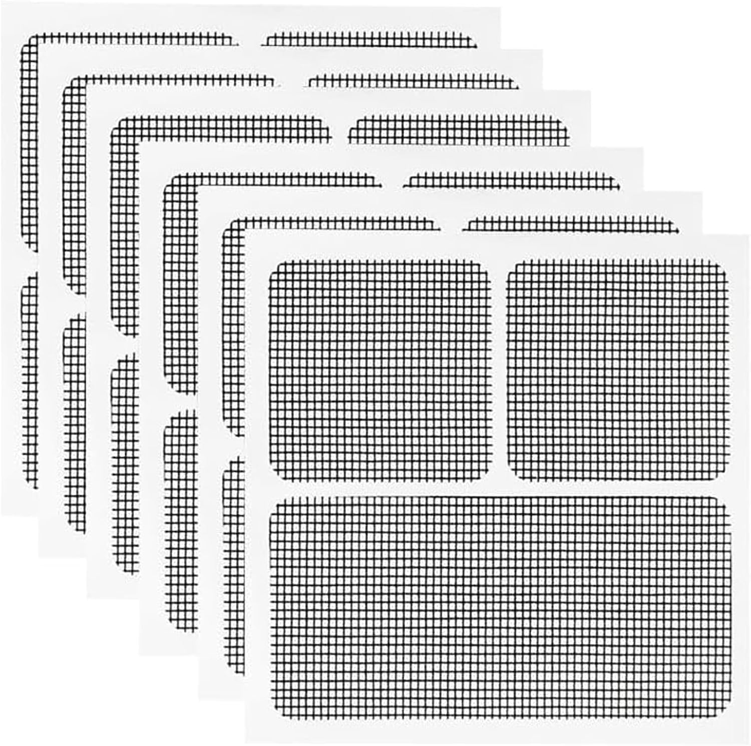 Set Mit 6 Mückenschutz-aufklebern Für Fenster Und Türen – Ablauflöcher – Ablaufloch – Ablaufloch – Fliegengitteraufkleber – Lochgewebe – Reparatur