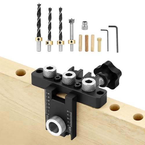 Bohrschablonen-set, 8/10/15 Mm Taschenlochbohrschablone Für Die Holzbearbeitung Mit Bohrer, Steckschlüsseln Und Positionierblock