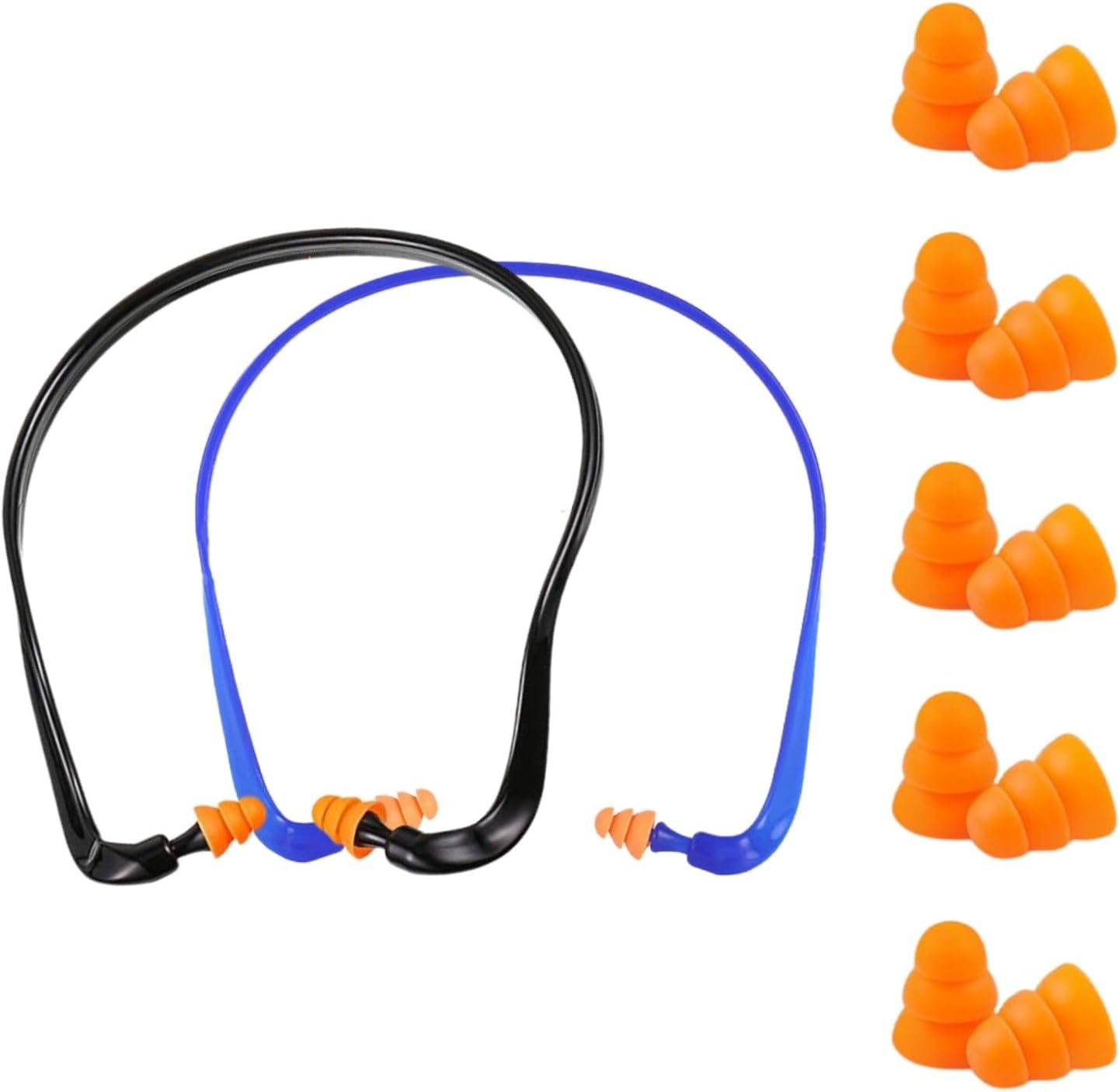 Packung Mit 2 Ohrstöpseln Inklusive 5 Paar Ersatz-ohrstöpseln, 14 X 14 X 1 Cm, 4 Cm Ohrstöpsel-kopfbügel, Geräuschreduzierung (snr 25 Db), Druckfrei