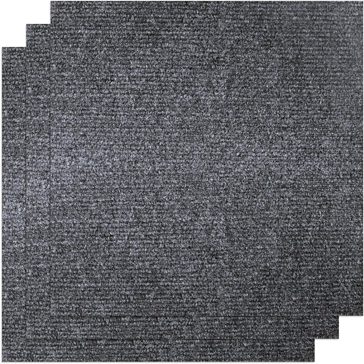 30 Selbstklebende Teppichfliesen, 30 Cm X 30 Cm, Einfach Anzubringende Bodenfliesen, Rutschfest Und Strapazierfähig, Für Büro, Wohnzimmer, Schlafzimmer (dunkelgrau)