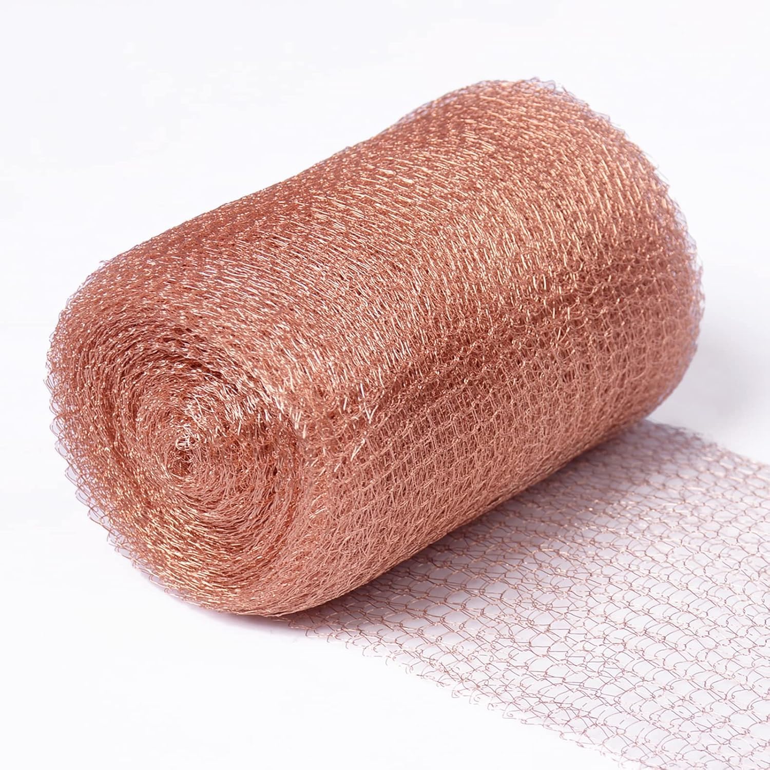 Kupfergewebe Zur Schädlingsbekämpfung, 5 Zoll X 33 Fuß Reines Kupferdrahtgewebe, Doppellagiges, Gestricktes Kupferband Zur Schneckenabwehr, Zum Verschließen Von Löchern