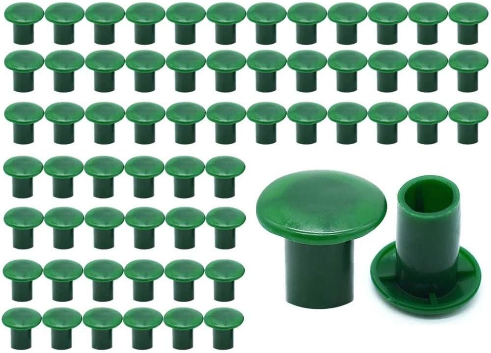 60 Stück Sicherheitskappen Für Stockruten, 3 Cm Große Gummikappen Zum Schutz Von Bohnenstöcken Für Den Garten (grün)