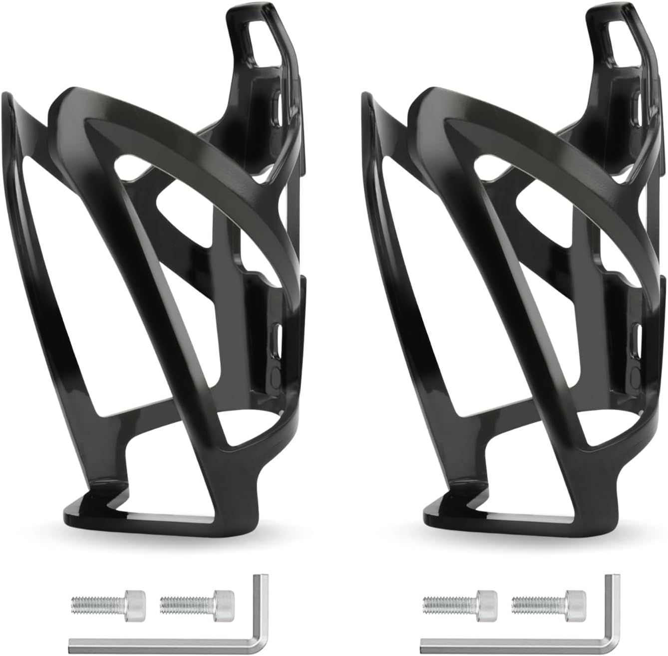 2er-set Fahrradflaschenhalter – Hochwertige Pc-kunststoff-becherhalter – Becherhalter Für Mountainbikes, Rennräder Und Mountainbikes – Inklusive Schrauben Und Montagewerkzeug, Schwarz