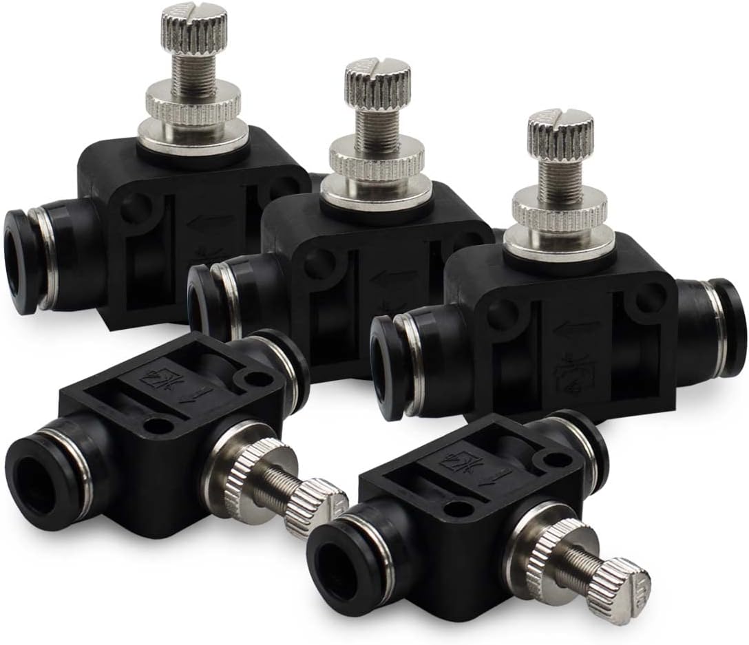 5 Stück Luftstromregelventile Mit 6 Mm Rohraußendurchmesser, Psa-06 Drehzahlregler-verschraubung, Pneumatischer Durchflussregler