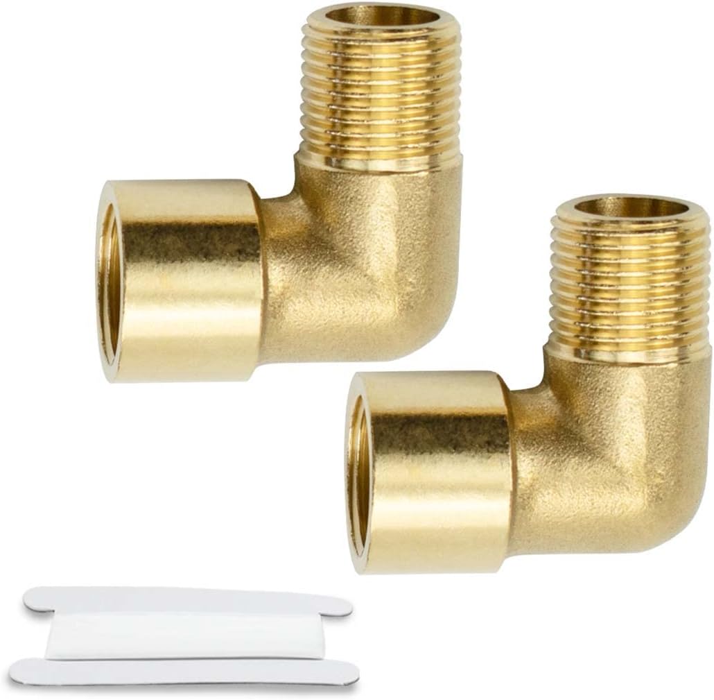 2 Stück 90° 1/4" Innengewinde Auf 1/4" Außengewinde Bsp Messing-winkelverschraubung Für Adapter