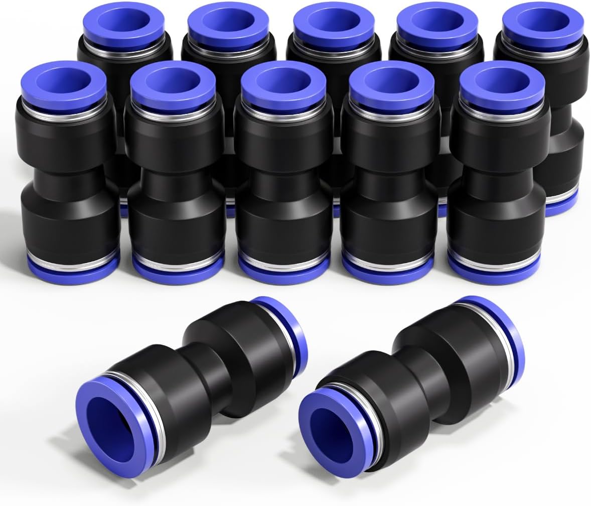 12 Stück Pneumatische Reduzierstücke Mit 6 Mm Bis 8 Mm Durchmesser, Steckverbinder, Schnellkupplung (pg6-8)
