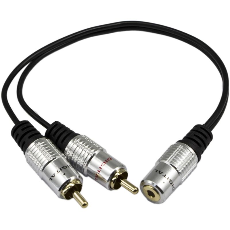 3,5-mm-klinke Auf Cinch-av-kamera-videokabel, 3,5-mm-klinkenstecker Auf 3 Cinch-stecker Aux-stereo-audiokabel Für Smartphones, Mp3-player, Tablets, Lautsprecher, Heimkino (2 Cinch 0,25 M)