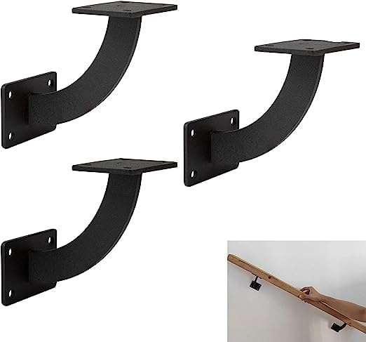 Set Mit 3 Stabilen Wandhalterungen Für Treppengeländer
