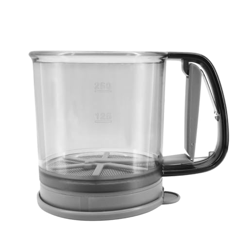 Doppellagiges Feinmehlsieb, Einhändig Bedienbares Mehlsieb Mit Deckel, Mehlstreuer, Puderzuckerstreuer, Handsieb Für Mehl, Zucker, Zimt Und Gewürzpulver