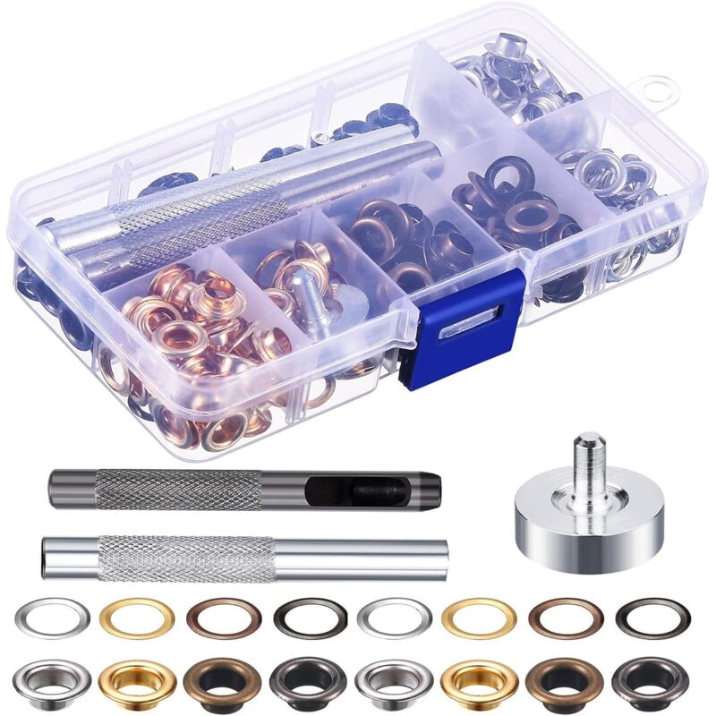 100-teiliges Ösen-set, Metallösen-set, Planenösen, Selbststanzende Ösen Und Planenzubehör, Geeignet Für Schuhe, Kleidung, Diy-bastelarbeiten