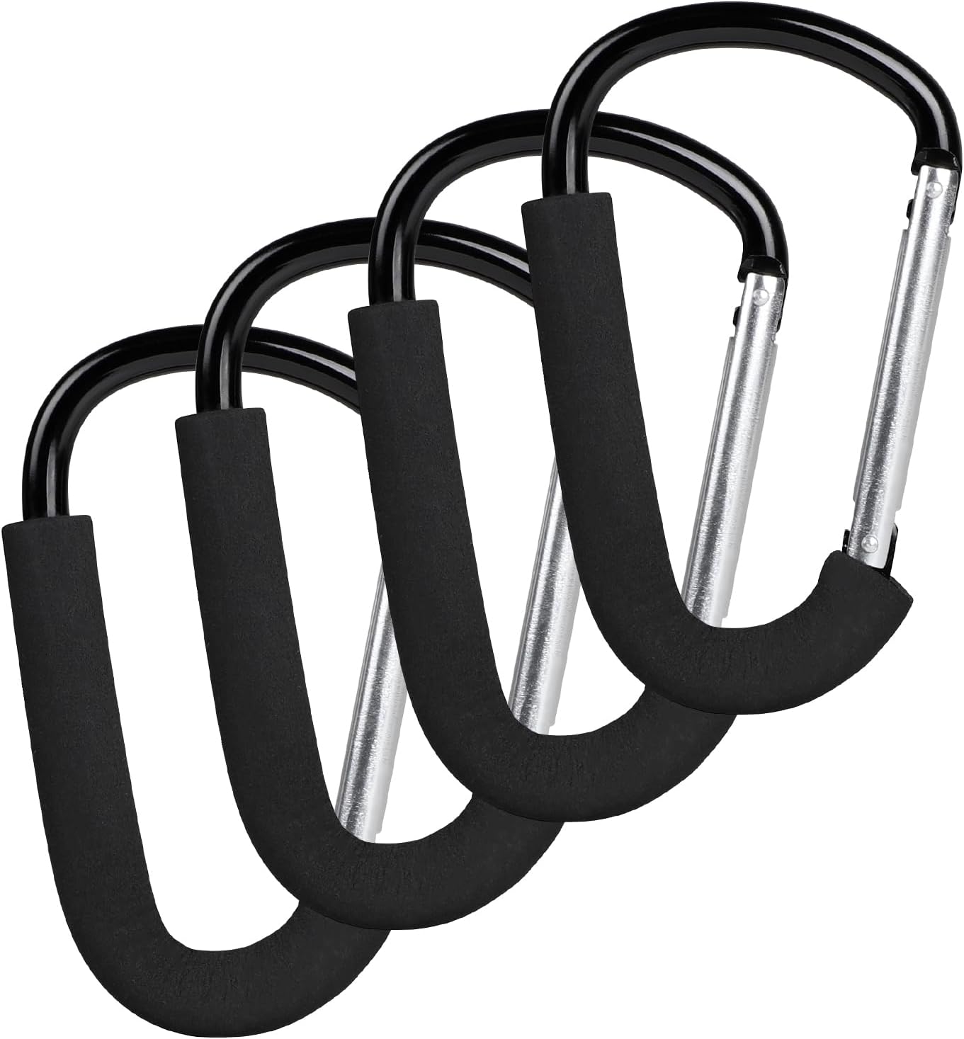 Set Mit 4 Kinderwagenhaken, 16 X 10 Cm Universal-babyhaken, Große, Starke Und Langlebige Karabiner Für Einkaufstaschen, Kinderwagen-karabinerhaken