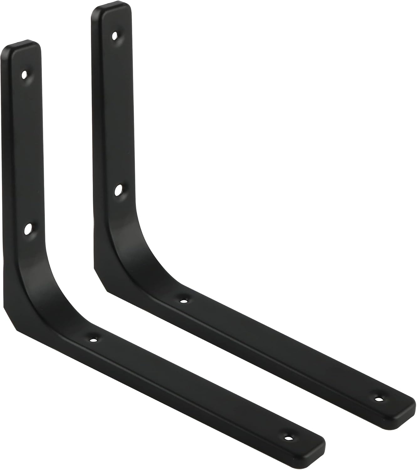 Robuste Wandregalhalterung, Schwebende Wandmontage Für Wohnzimmer, Schlafzimmer, Küche, Metall-wandregalhalterung, 300 X 300 Mm, Schwarz, 2 Stück, Ejr300b-2p