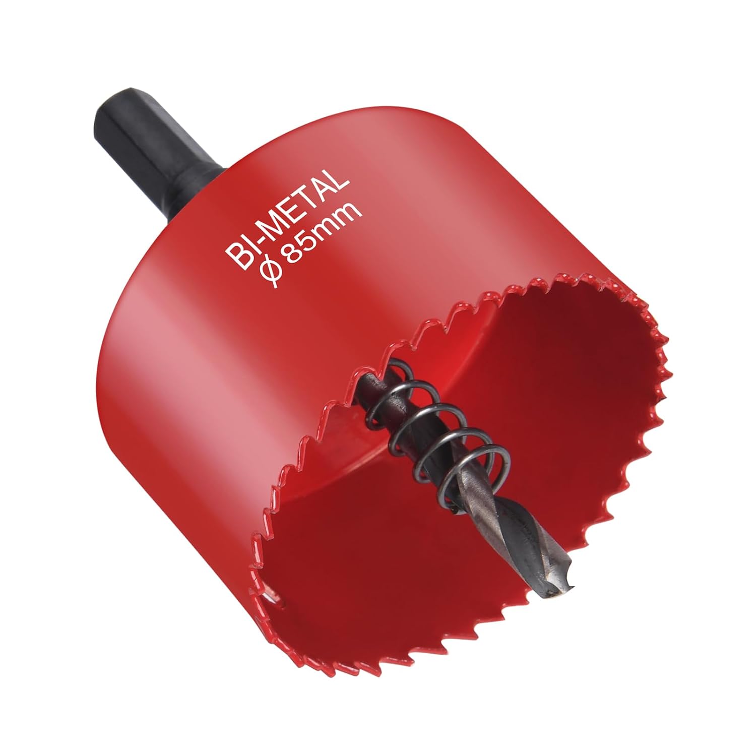 Bimetall-lochsäge, Ø 85 Mm, Kernbohrer Mit Sechskantadapter Und Zentrierbohrer, Zum Bohren Von Kunststoff, Pvc, Holz, Faserplatten Und Weichmetall