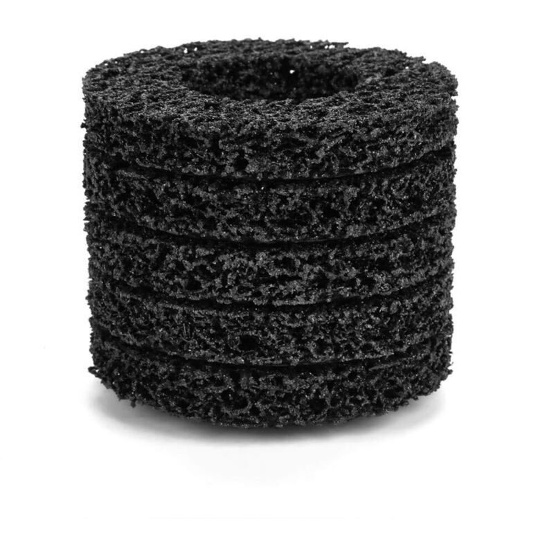5 Stück Poly-streifentrennscheibe, Bandscheibe, Rostentfernung, Hochwertige Winkelschleiferscheiben, Schwarz, 100 Mm, 60