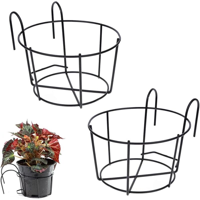 Runder, Rostfreier Blumenständer Aus Eisen – 2er-set – Einfache Montage Für Balkon Und Garten – Hohe Tragkraft – Elegantes Design
