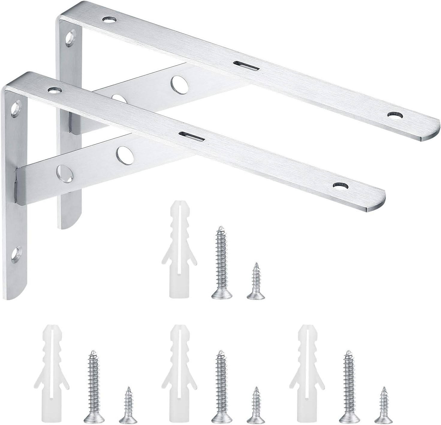 2-teilige Wandhalterungen, Regalhalterungen, Eckverstärkung, Schwerlasthalterung, 90°-winkelhalterung Aus Metall – 200 X 135 Mm