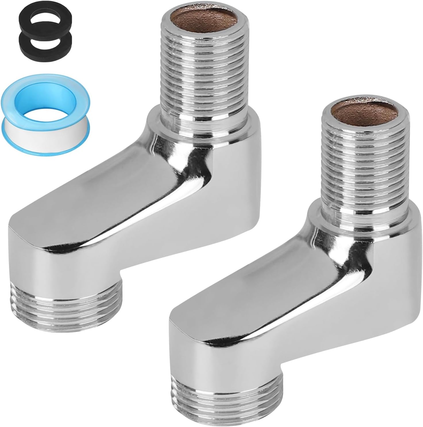 Set Mit 2 S-fittings G1/2 Auf G3/4, Verstellbare Exzenter-badewannen-duscharmatur 75–225 Mm, Exzenter-rohrverschraubung Aus Messing, Zubehör Für Wasserrohrverbindungen, Schwenkarm