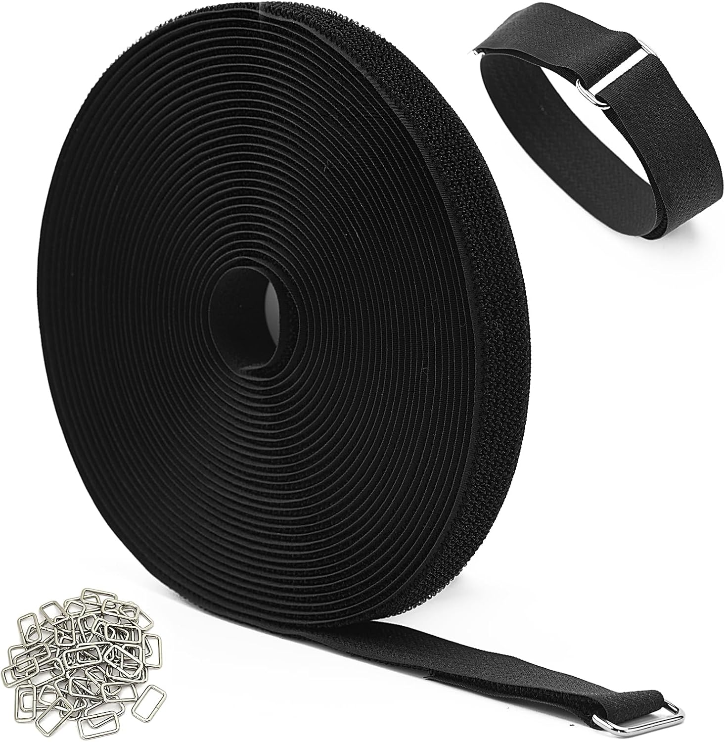 10 M Lange Rolle Mit 50 Metallösen, 2 Cm Dick, Robust, Individuell Zuschneidbar, Outdoor-gurt, Einziehbar, Schwarz