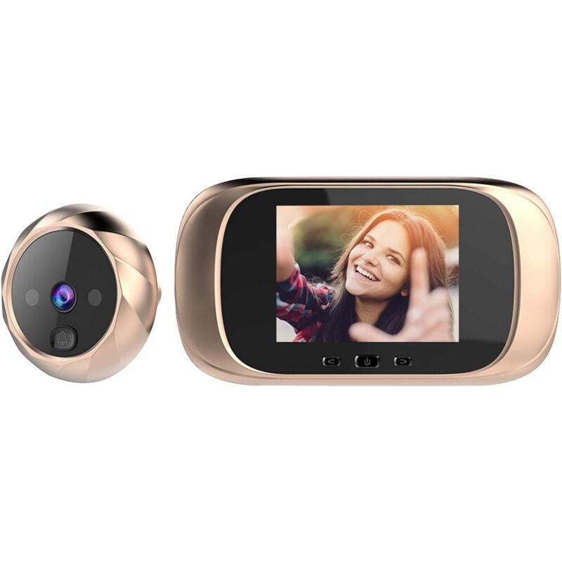 Juicon Digitale Türklingel – 2,8" – Lcd-bildschirm – Nachtsicht – Goldfarbene Digitale Türüberwachung