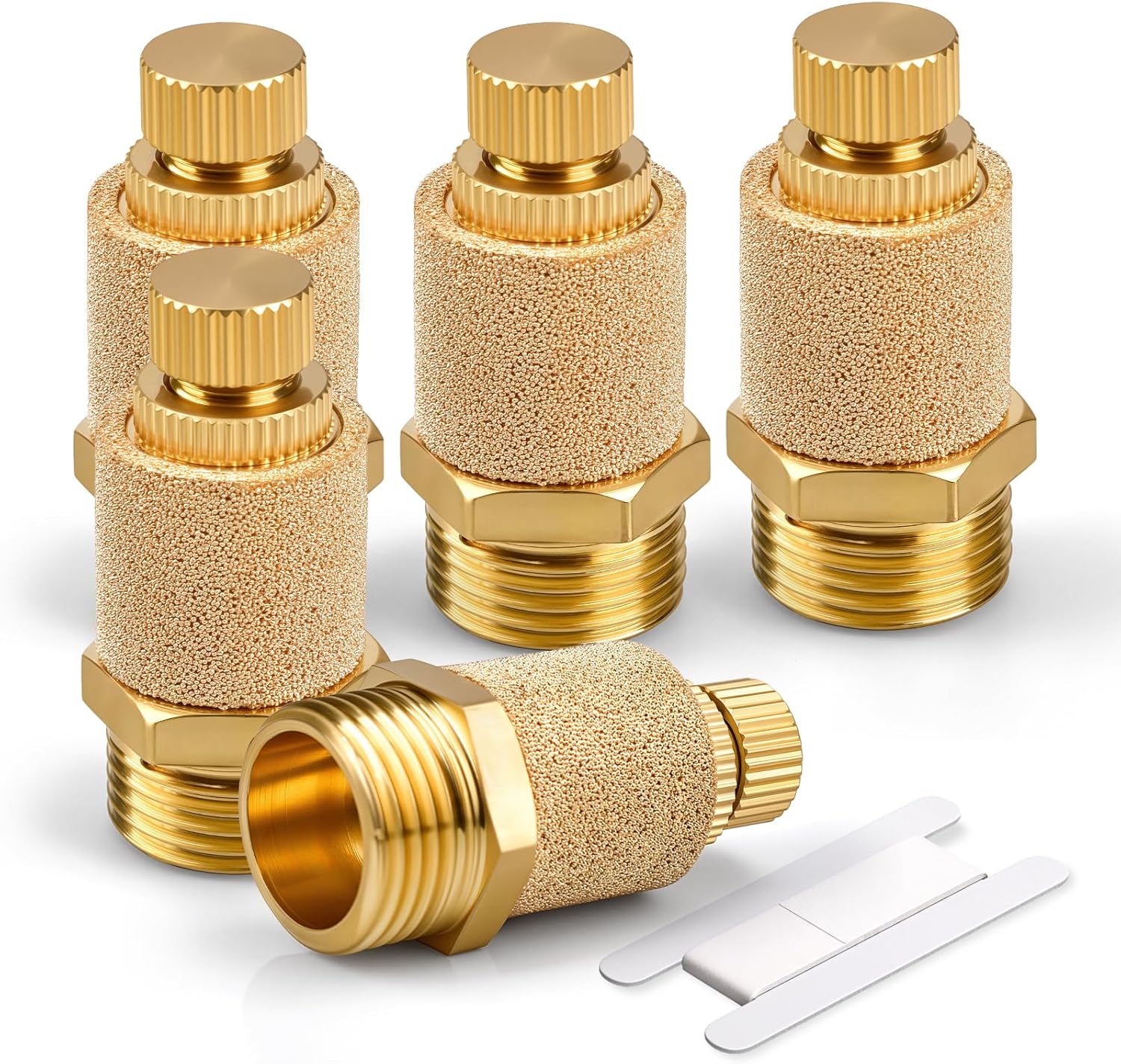5 Stück Pneumatische Schalldämpfer, 1/4"-außengewinde, Sintermessing Für Auspuffanlagen