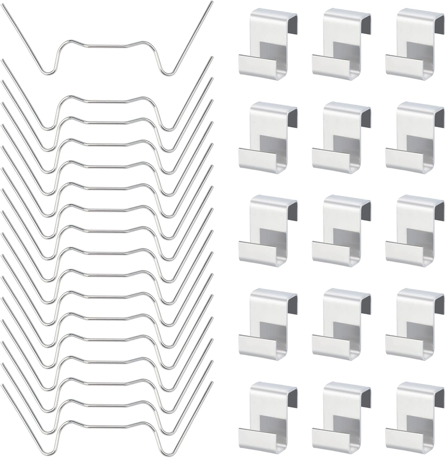 100 Gewächshausclips, Gewächshauszubehör Aus Edelstahl, Wetterfeste Gewächshausclips - Zur Befestigung Von Aluminium-gewächshausplatten (50 W-clips + 50 Z-clips)