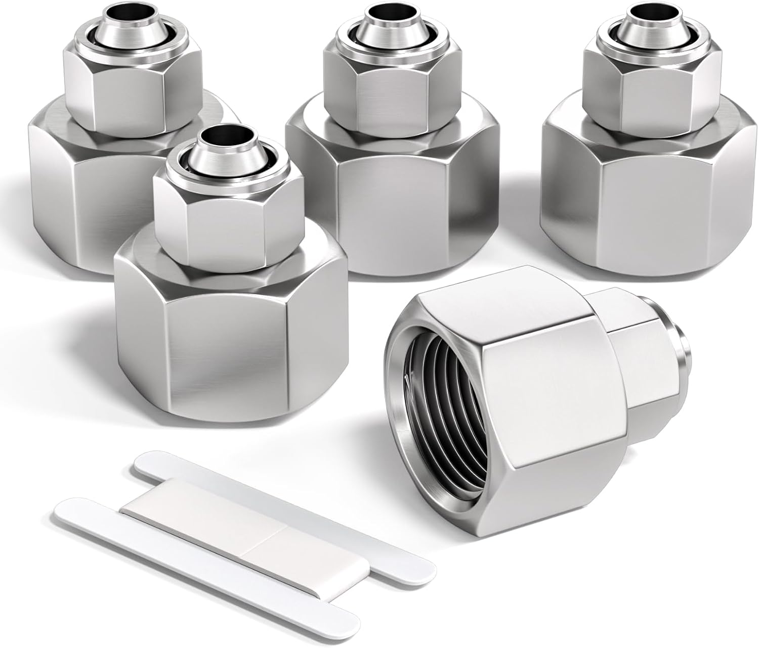 5 Stück 4 Mm Außendurchmesser Schlauch X 1/4" Bsp Rechtsgewinde-steckverbinder Für Druckluftschläuche Mit Überwurfmutter, Kpcf4-02 Schnellanschluss Für Druckluftleitungen