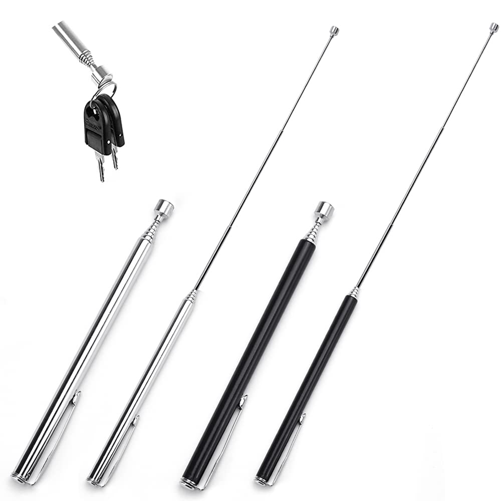 4-teiliges Magnetisches Teleskopwerkzeug-set Aus Edelstahl, 12,5 Bis 65 Cm, Leicht Ausziehbar, Tragbarer Magnetischer Heber, Magnetische Teleskopgriffe Für Schraubenschlüssel, Zangen, Schrauben, Mutte