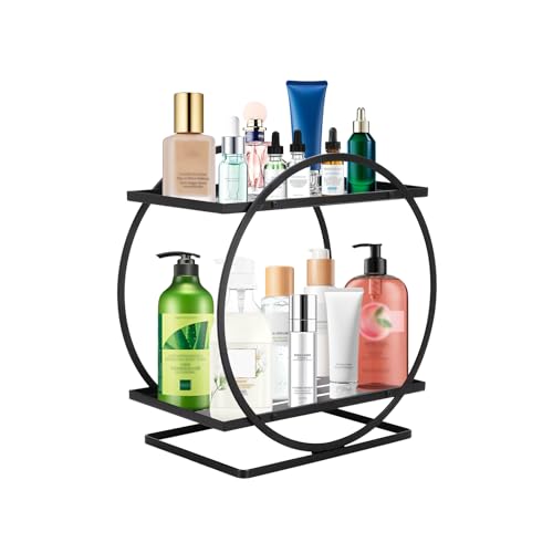 Badezimmer-organizer, 2-stöckiges Aufbewahrungsregal, Kosmetikregal, Küchenregal, Metallständer, Schminkregal Für Badezimmer, Küche, Schlafzimmer