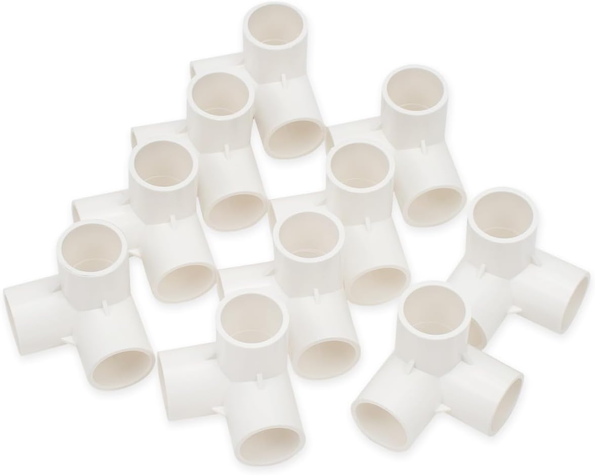 10 Stück 20 Mm (1/2") 3-wege-t-stück, Pvc-u-winkelstück, Gartenschlauchanschluss