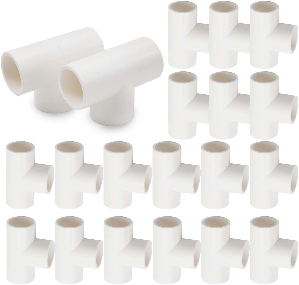 10 Stück 20 Mm (1/2") Pvc-u Dreiwege-schlauchverbinder Für Gartenwasserschläuche