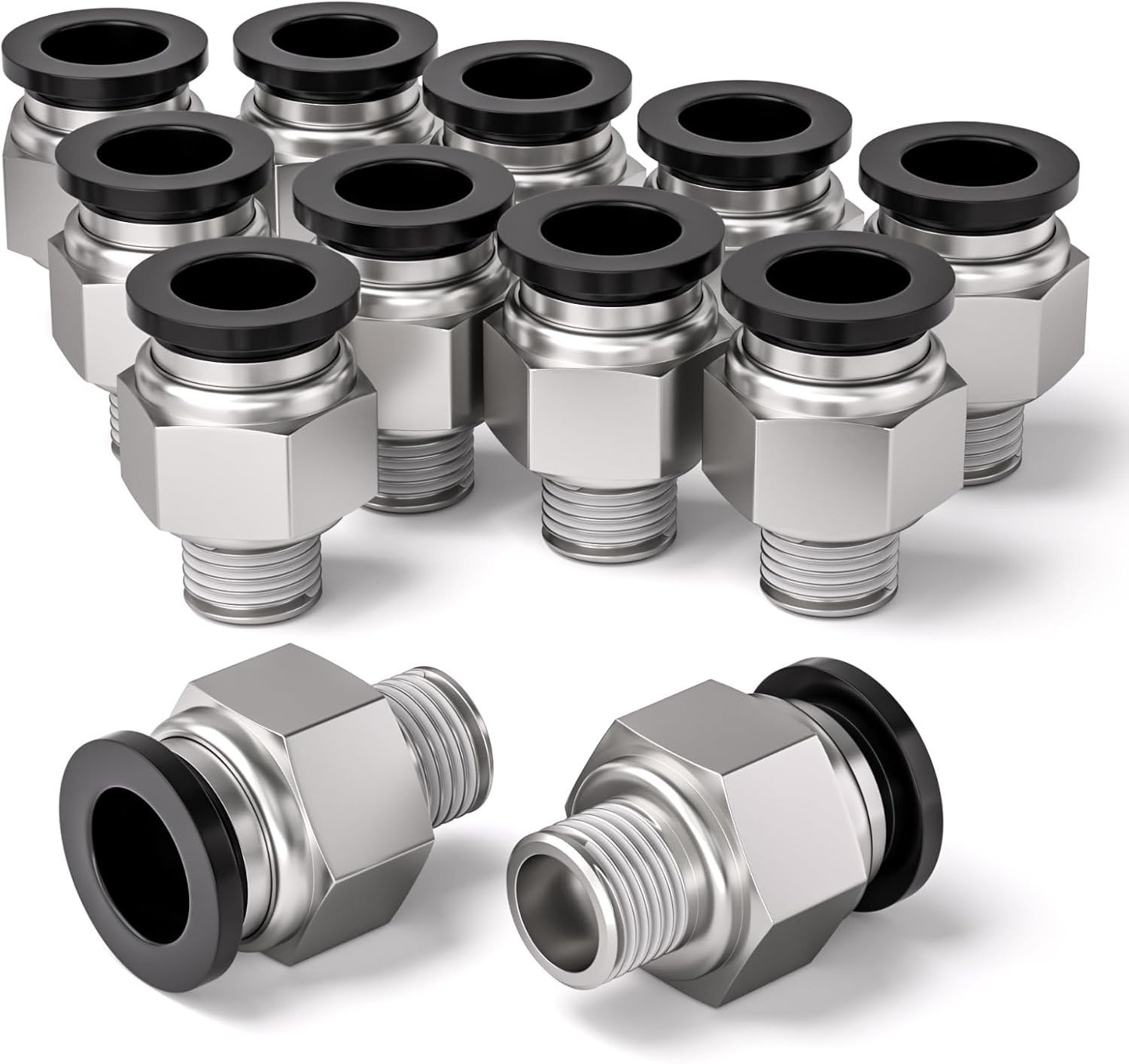 12 Stück 6 Mm Außendurchmesser X 1/8" Außengewinde Bsp Direkt-steck-luftanschluss, Pc6-01 Schnellverschluss-luftleitungsadapter