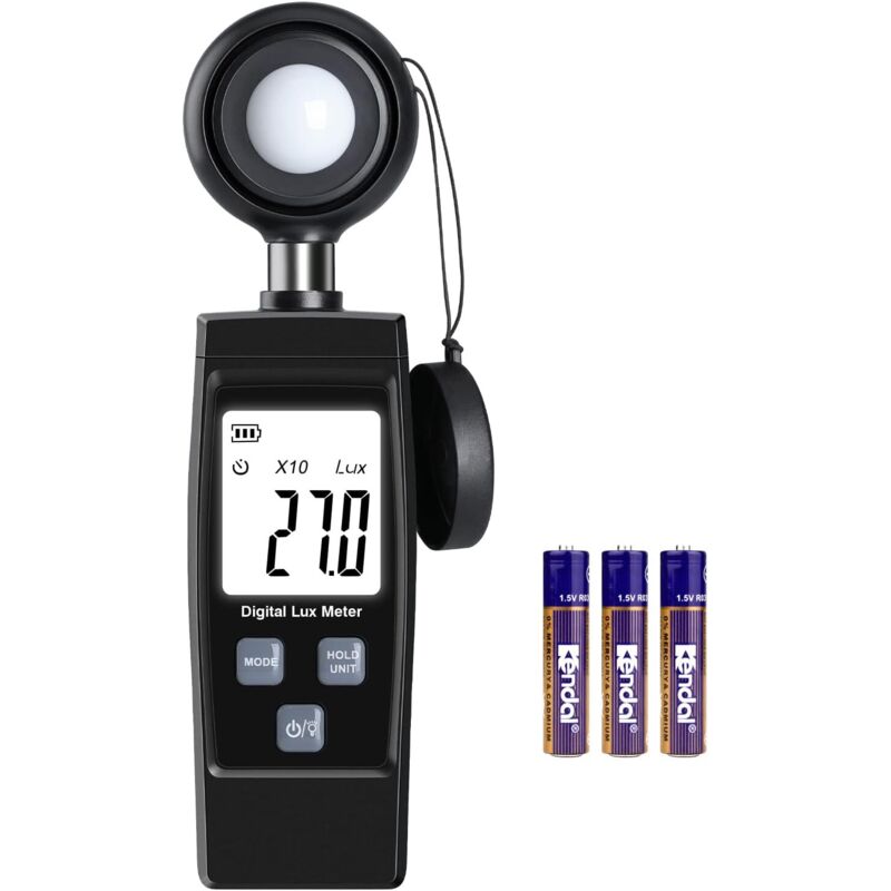 Digitales Luxmeter, Praktische Lichtquelle Für Pflanzen, Vollständiger Messbereich Mit Wellenformen Bis 200.000 Lux, Luxmeter Mit Maximal-/minimalwerten, Lcd-display
