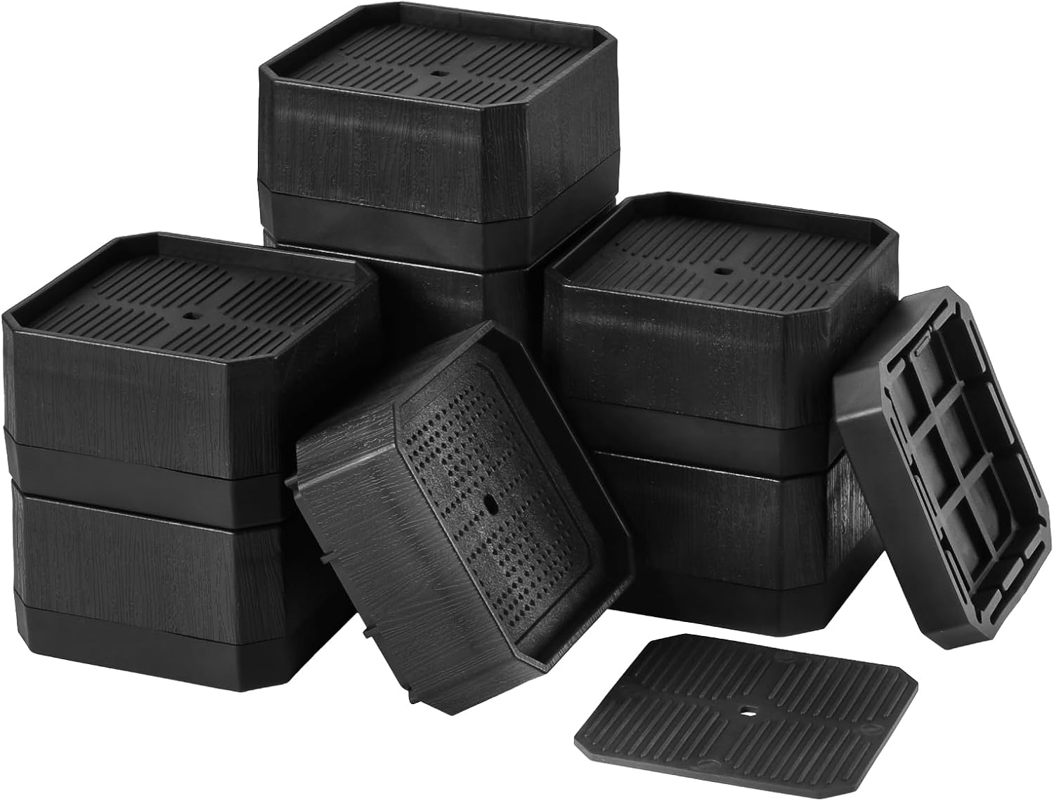 Möbellift, 8-teilig, Bettlift, Möbellift, Tischlift, Elefantenfußlift, Bettlift, Stuhllift, Sofalift (schwarz A)