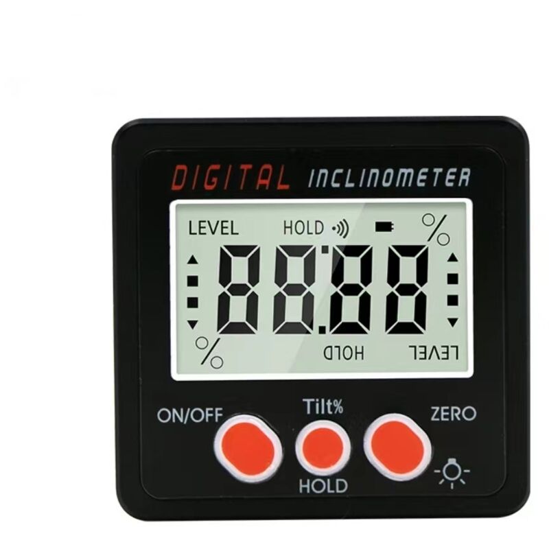 Digitaler Neigungsmesser Mit Winkelmesser, 4-zoll-niveau-kasten, Winkelanzeige, Hintergrundbeleuchtung, Neigungsmesser, Magnetfuß, Anzeige In Zoll/fuß, Millimeter/meter, Inklusive Batterien