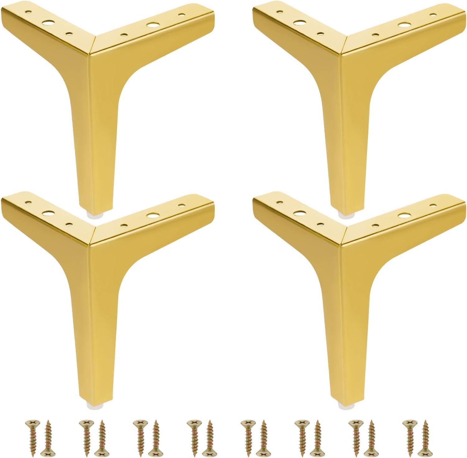 Set Mit 4 Modernen, 15 Cm Großen, Dreieckigen Metallmöbelfüßen Für Schränke, Sofas, Stühle Und Hocker
