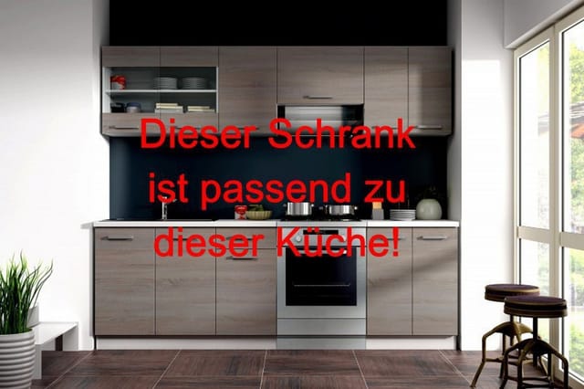 Küchen Preisbombe - Küchen Eckunterschrank 89x89 cm für das Modell "Dave 240 Eiche Sonoma Trüffel