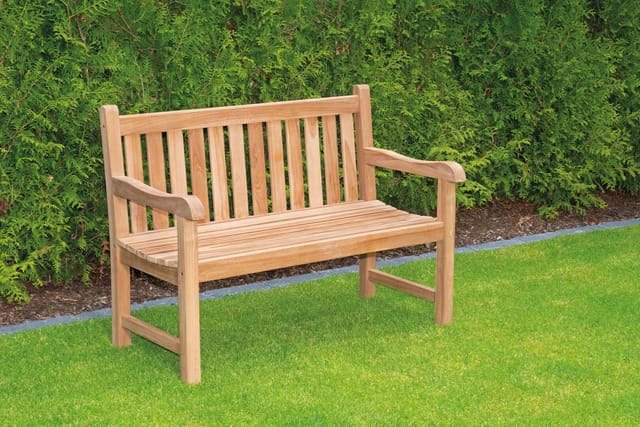 Sonnenpartner DERRY 2-Sitzer Bank Gartenbank Sitzbank Holzbank Teakholz Pure