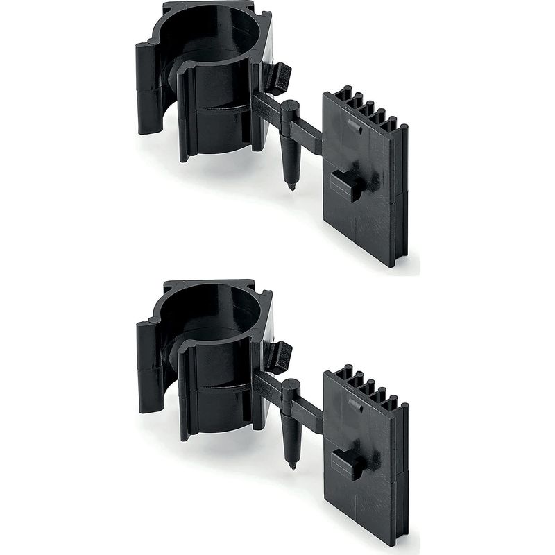 Set Mit 2 Sockelclips Mit Kunststofffuß – Für Möbelbeine Mit Einem Durchmesser Von 28 Mm – Einfache Befestigung Für 90°-winkel