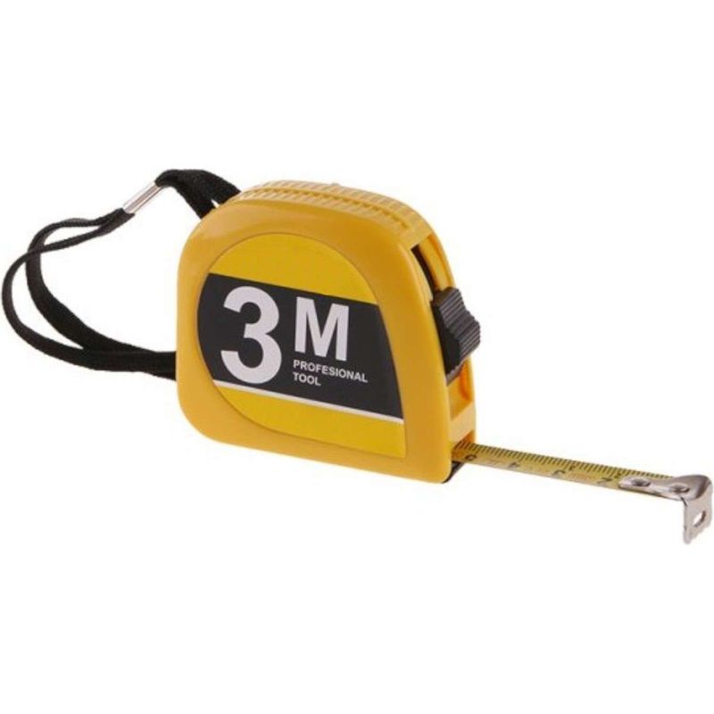 3 M Langes, Nach Iso 9002 Gefertigtes, Einziehbares Maßband Mit Verriegelungsmechanismus, Gürtelclip Und Handschlaufe