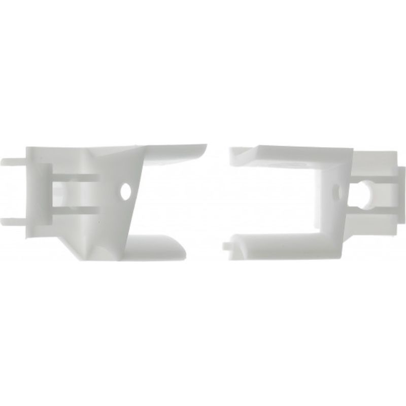 Paar Rollladen-tulpenbeschläge, Modell Polyréno Zf, Für 12–15 Mm Lamellen, Weißes Pvc, Trichter, Universal-führungsschiene, Fensterschutz, Rollladenzubehör
