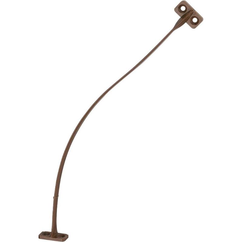 Türöffnungsbegrenzer Für Schranktüren (200 Mm) – Anschraubbare Haltestrebe – Brauner Kunststoff Für Hartholz – Maximale Belastung: 30 Kg