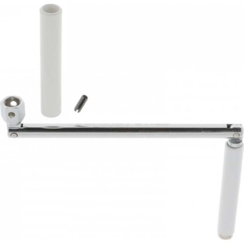 Gelenkkurbel Für Rollläden – Verchromter Stahl – Länge 285 Mm – Ø 12 Mm – Mit Gegengriff Und Stift