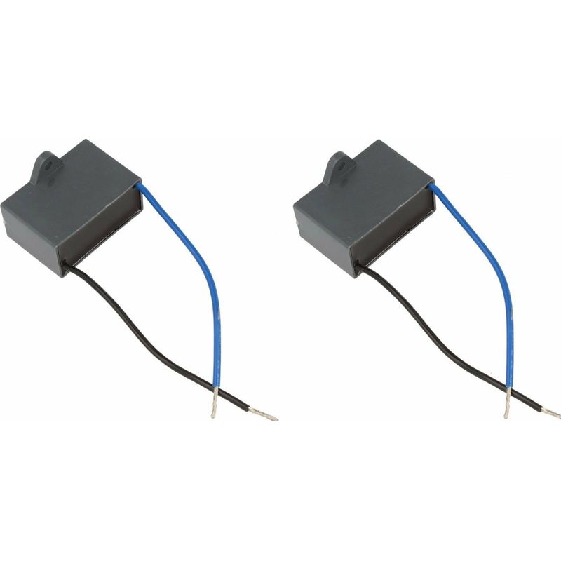 2x Cbb61 7uf 450v 2-draht 100mm Kondensatoren Für Den Anlauf Von Elektromotoren, Kompressoren Und Wasserpumpen