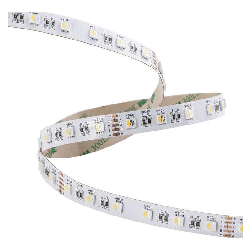 Dimmbarer 24-v-led-streifen, Universell Selbstklebend, 14,4 W/m, Farbtemperatur 60 Leds/m, Rgbw-kaltweiß, Für Decken, Küchen, Badezimmer, Terrassen, Treppen Und Pergolen