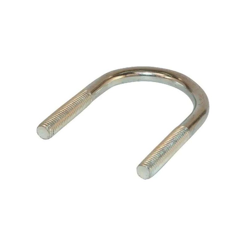 Runde, Verzinkte U-förmige Schlauchschelle Aus Stahl – Durchmesser 60 Mm – Mittenabstand 71 Mm – Länge 90 Mm – Gewinde M10 – Für Innen- Und Außeninstallationen