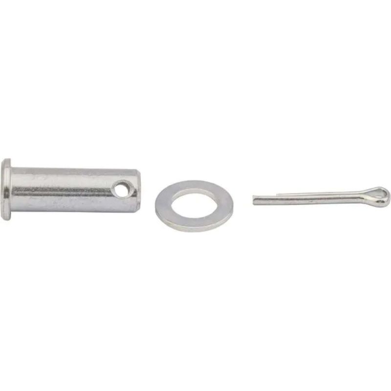 Zylinderkopf-gabelbolzen Mit Unterlegscheibe Und Splint. Universeller, Verriegelbarer Sicherheits-drehzapfen Für Traktoren Und Fahrzeuge, Ø 14 Mm X 40 Mm