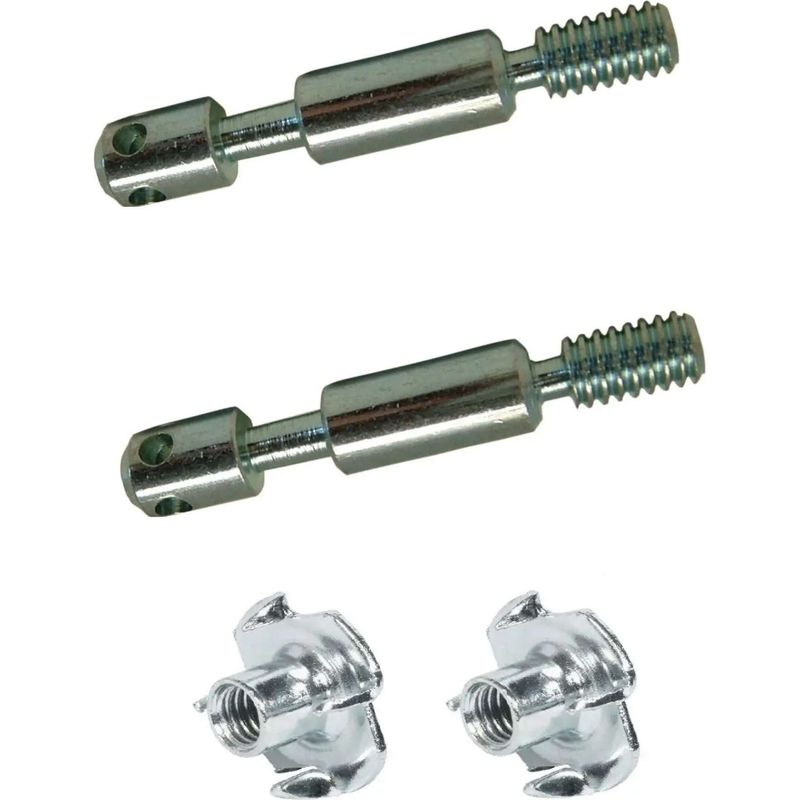 Set Mit 2 Montagedübeln 6 Mm X 56 Mm – 4 Löcher – 2 M6 Stahl-klauenmuttern – Robuste Möbelbefestigung