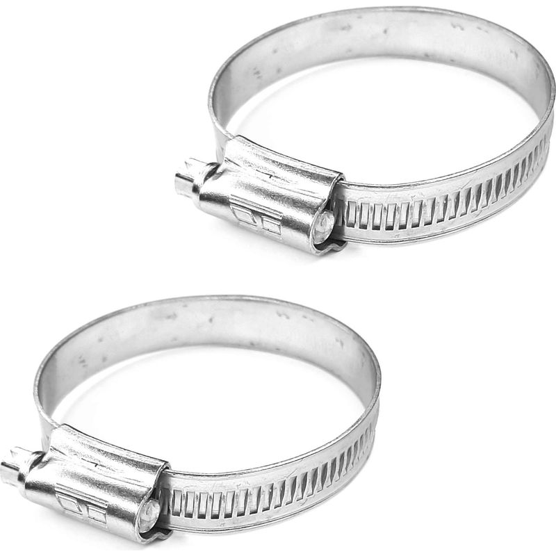 2x Ratschenschlauchschellen, 60–80 Mm Durchmesser, 11,7 Mm Breite, Nicht Perforiertes Band, Abgerundete Kanten, Für Schläuche Und Flexible Leitungen
